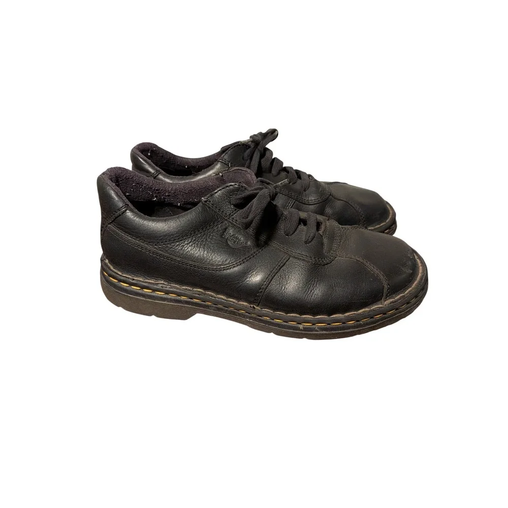 Dr. Martens Oxford Shoes Mens 10 Black Leather Low Top Lace Up Casual